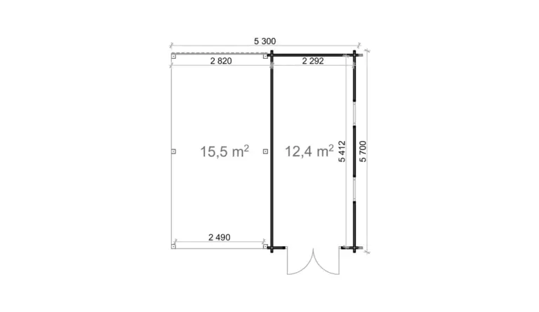 Carport + remise 5,7x5,3