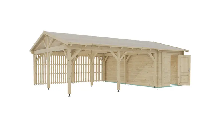 Carport + remise 5,7x7,9