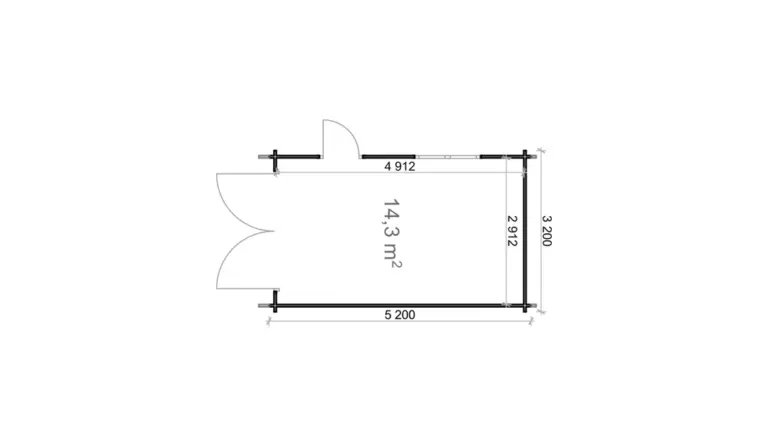 Garage 3,2x5,2 44mm