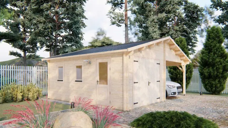 Garage avec carport 6,8x5,6