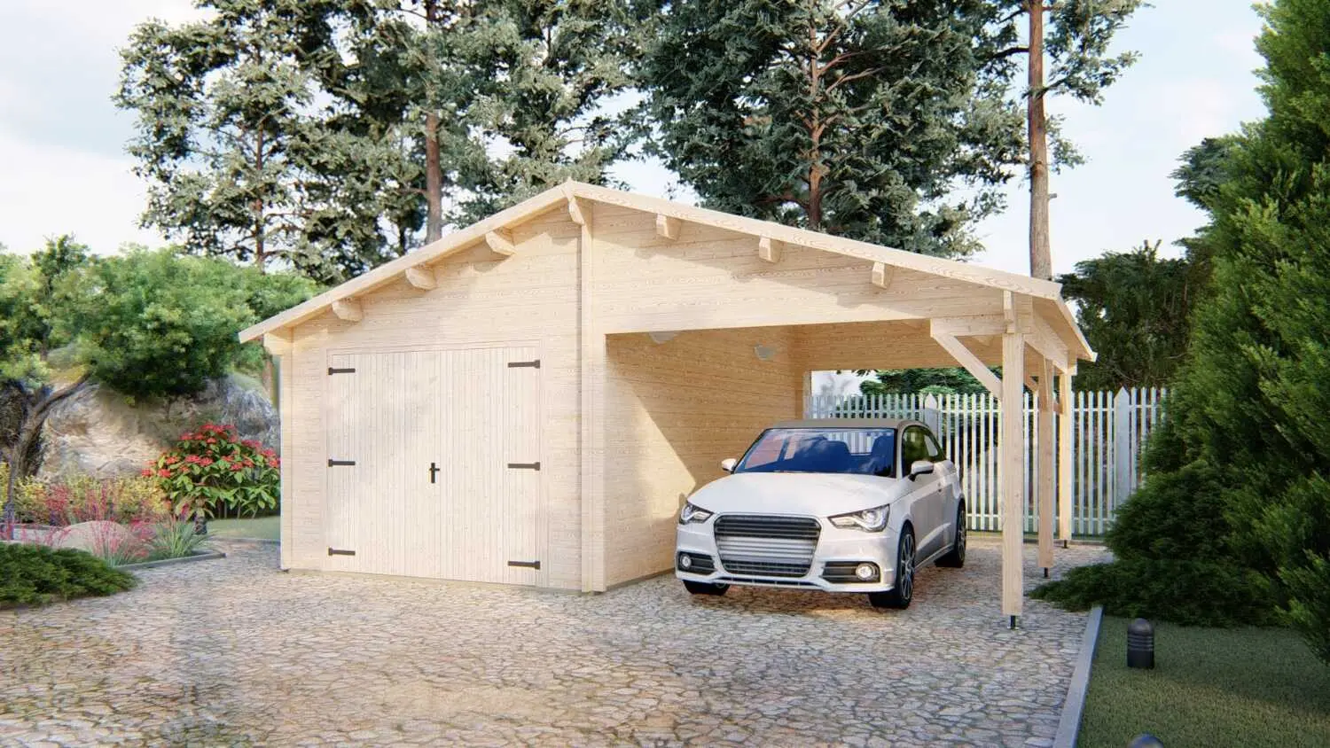 Garage avec carport 6,8x5,6 – Image 4