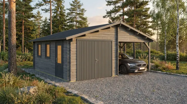 Garage avec carport 6,8x5,6