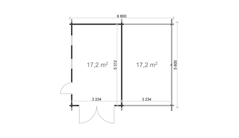 Garage avec carport 6,8x5,6